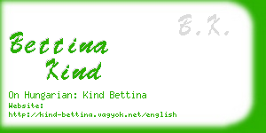 bettina kind business card